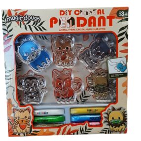 Állatos üvegfesték készlet sablonokkal