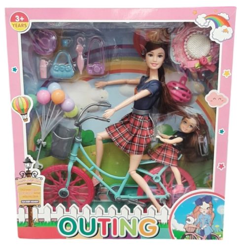 Baba biciklivel – anya és lánya készlet