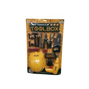 Játék szerszámkészlet sisakkal és védőszemüveggel