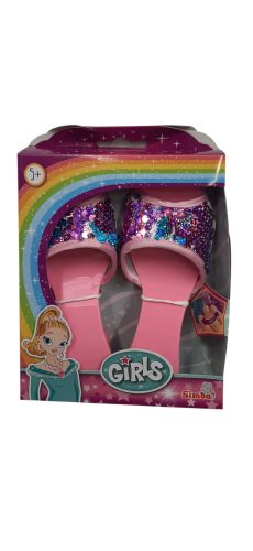 Simba Girls csillogó rózsaszín papucs 18 cm