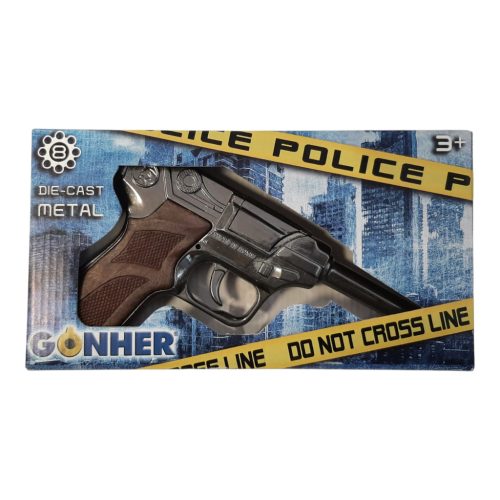 Rózsapatronos rendőr játékpisztoly fém kivitelben