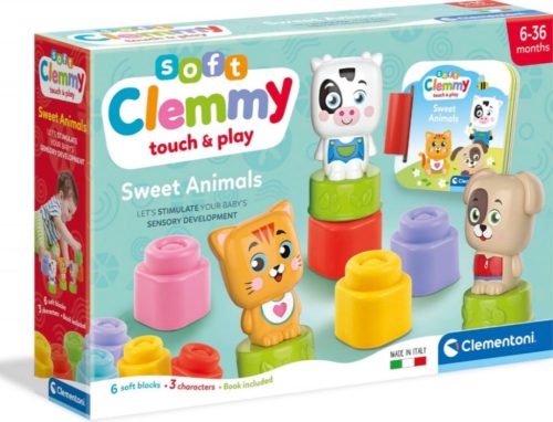 Clemmy Sweet Animals puha gumi építőkocka játékszett