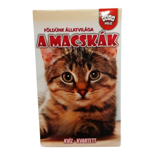 A macskák kvíz–kvartett kártyajáték
