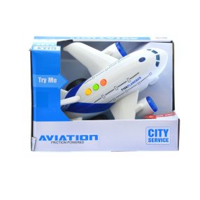 Játék jumbo jet repülőgép hang- és fényhatásokkal