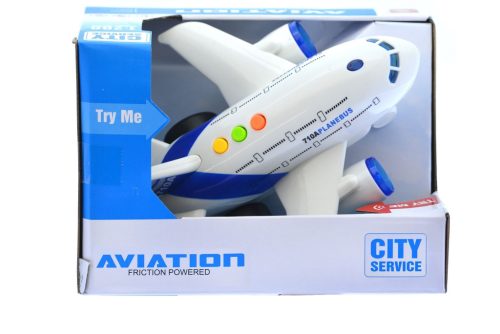 Játék jumbo jet repülőgép hang- és fényhatásokkal