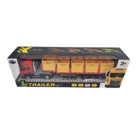 Fém játék kamion pótkocsival és rakománnyal