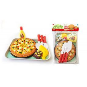 Játék pizza szeletelővel és kiegészítőkkel