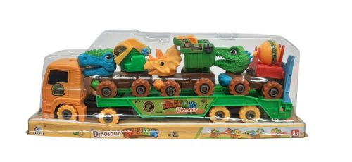 Szétszerelhető dínós játék kamion szerszámokkal