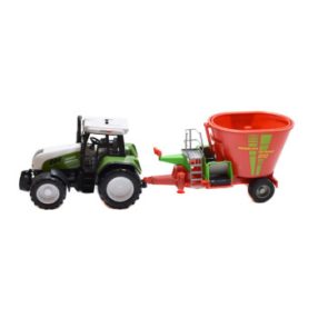 Játék traktor takarmánykeverővel