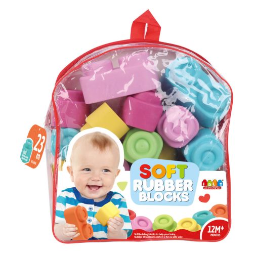 Bébi puha gumi építőkocka szett