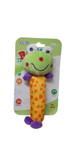 Plüss bébi csörgő – békás