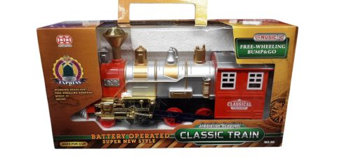 Elemes klasszikus mozdony – fénnyel, hanggal és füstöléssel