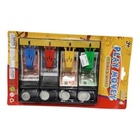 Játékpénz Szett Kasszával – Papírpénz és Érmék