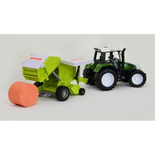 Óriás Játék Traktor Körbálázós