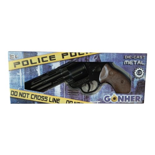 Rózsapatronos rendőr játékpisztoly fém kivitelben
