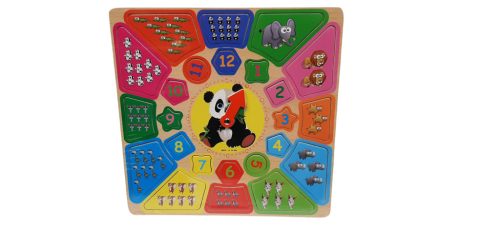 Fa puzzle óra állatokkal