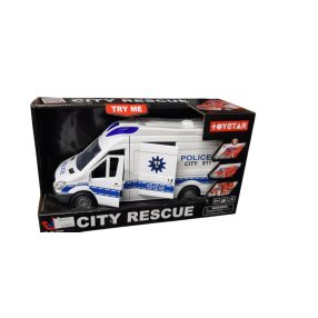   Szirénázó rendőrautó – Fénnyel, hanggal és nyitható ajtókkal (City Rescue)