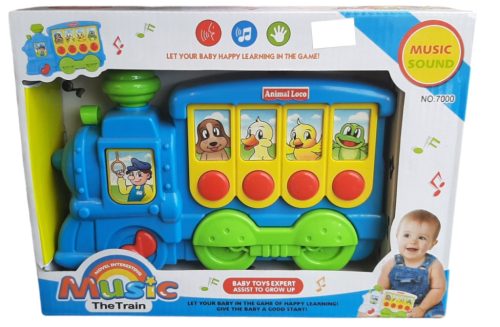 Zenélő bébijáték vonat