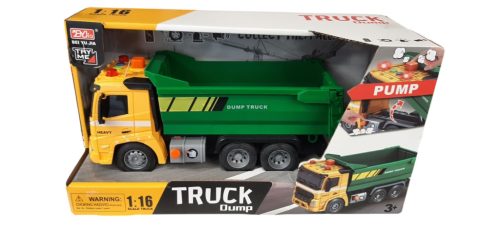 Játék dömper – 25 cm, elemes, hang- és fényhatásokkal