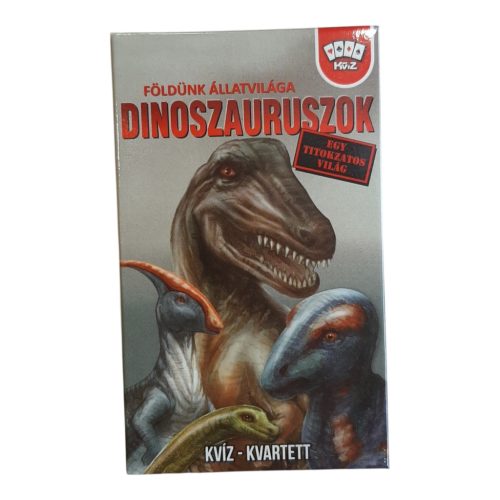 Dinoszauruszok kvíz–kvartett kártyajáték