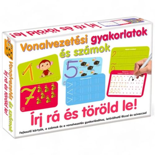 Vonalvezetési gyakorlatok és számok – írástanuló készlet