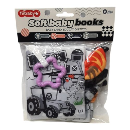 Kontrasztos fekete-fehér babakönyv