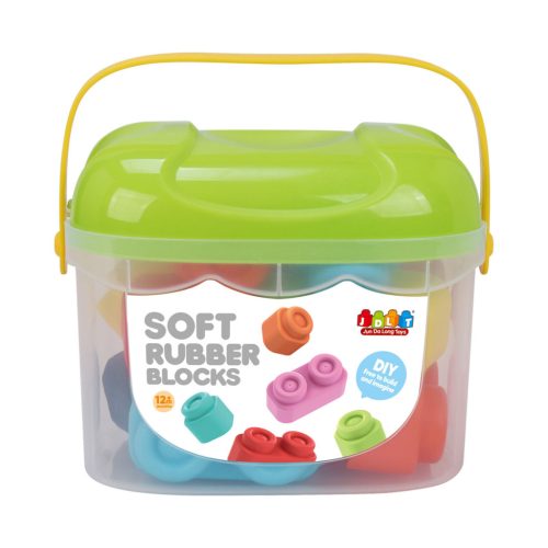 Bébi puha gumi építőkocka szett