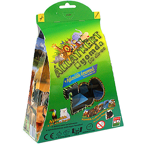 Állatkert nyomda 30 darabos készlet ajándékokkal