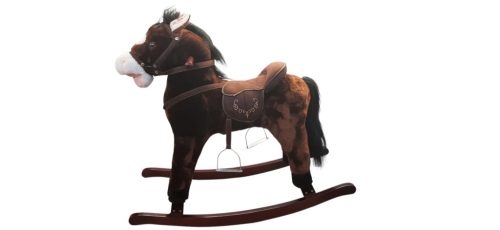 Nyerítős hintaló fa talppal