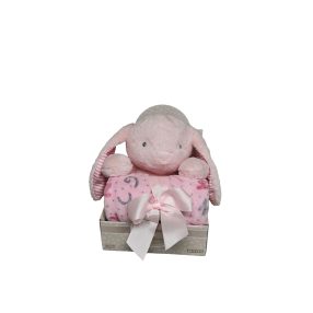   Babalátogatós ajándékcsomag plüss figurával és puha pléddel