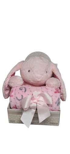 Babalátogatós ajándékcsomag plüss figurával és puha pléddel