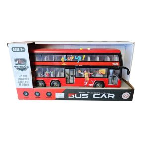   Elemes emeletes játékbusz fény- és hanghatásokkal - 28 cm