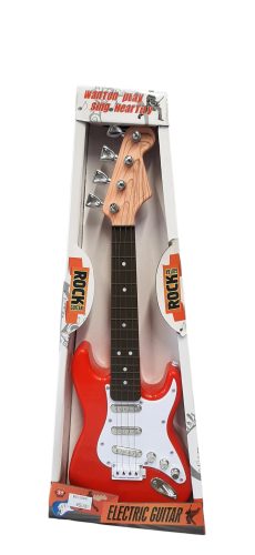 Rock Guitar - Elemes játék elektromos gitár piros színben