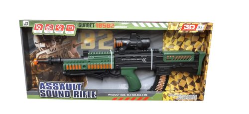 Elemes játék gépfegyver hang- és fényhatásokkal