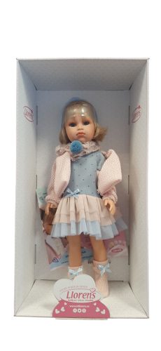 Llorens kézzel készült baba 40 cm – kék-rózsaszín ruhában