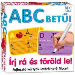 Írj rá és töröld le: ABC betűi fejlesztő kártyák Kreatív, Készségfejlesztő Játékok