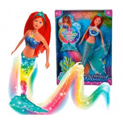 Steffi - Világítós Sellő Baba Barbie Jellegű Babák